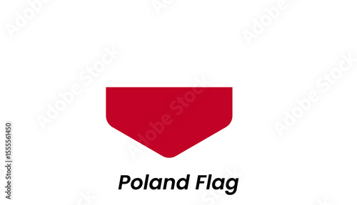 Free Download Poland flag icon with simple horizontal white and red stripes in clean flat design - GFXLoad