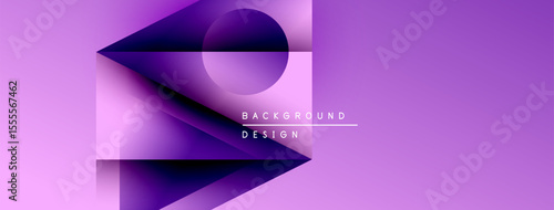 Abstract purple gradients form dynamic shapes. Minimalist design features text background, design. Smooth transitions create modern aesthetic.