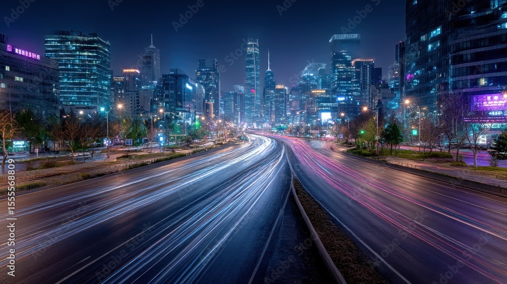 City highway at night City highway at night