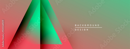 Abstract geometric shapes overlap, creating vibrant color gradients. Text reads background design in upper right corner. Minimalist aesthetic.