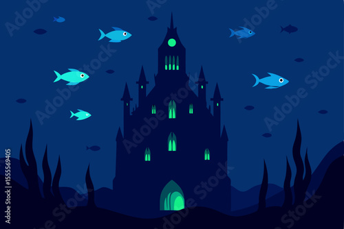 Enchanted Underwater Castle Mysterious Deep Sea Kingdom