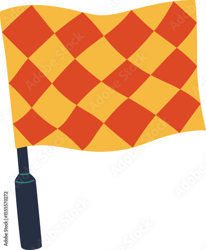Assistant Referee Flag Checkered Pattern

