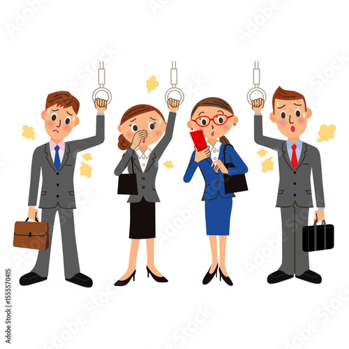 満員電車の中で脇汗の臭いが車内に蔓延している