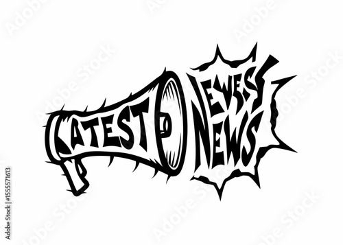 Latest news megaphone vector