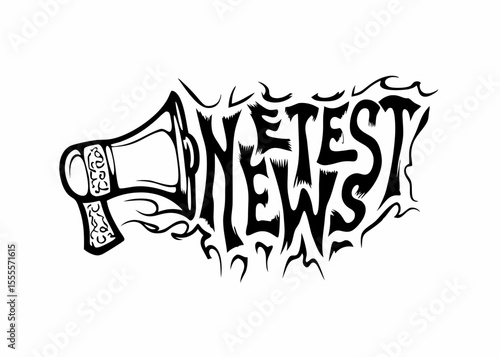 Latest news megaphone vector