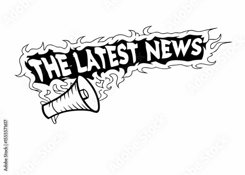 Latest news megaphone vector
