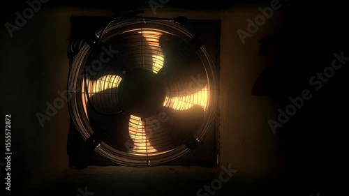 Interior view air duct ventilation system of building floor