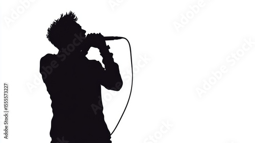Silhouette of a Singer on Stage