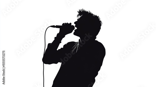 Silhouette of a Singer Performing