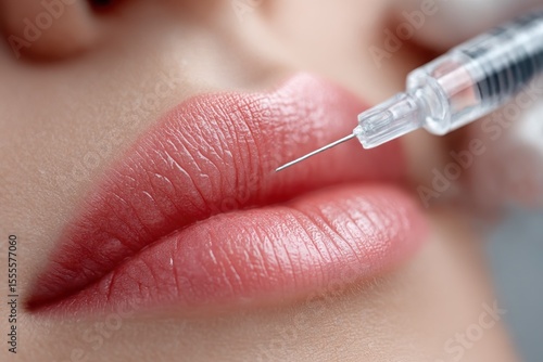 Close-up lip injection