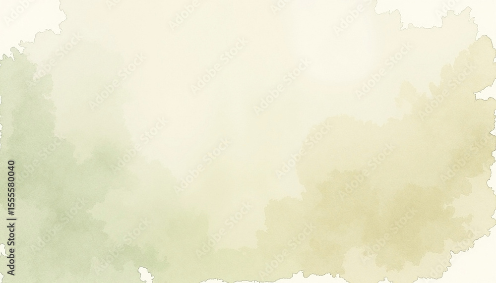 Obraz premium Green Watercolor Wash Texture Abstract Soft Background