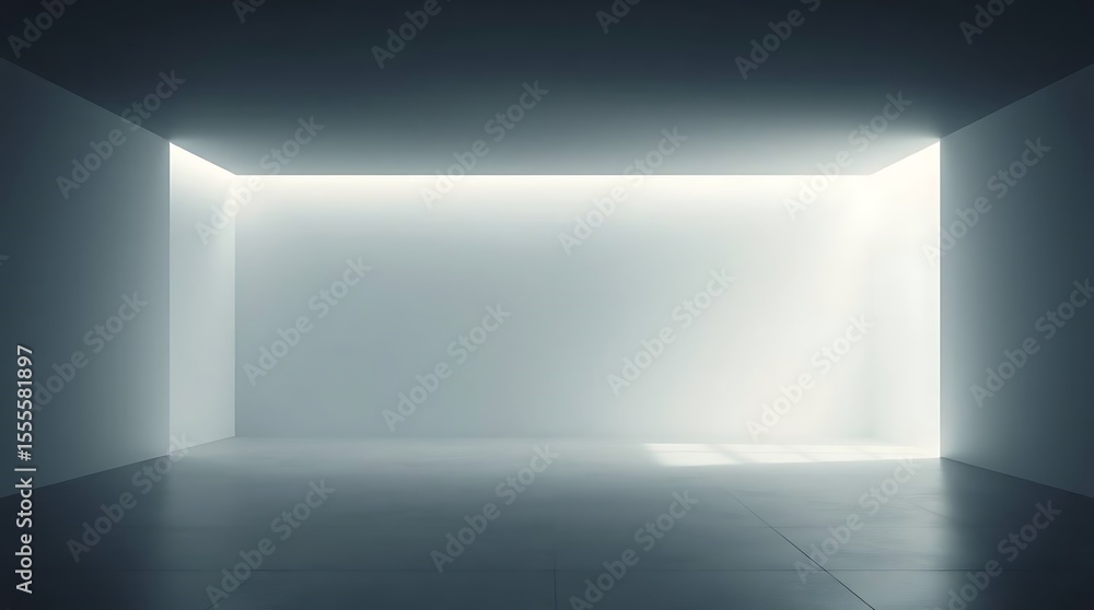 Illuminated interior space, minimalist architecture and design concept Illuminated interior space, minimalist architecture and design concept