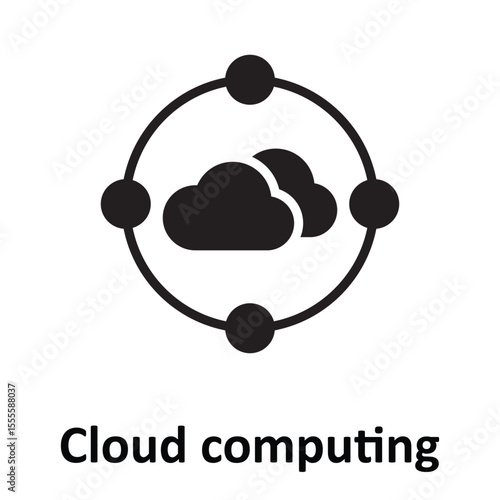 Cloud computing Vector Icon which can easily modify or edit