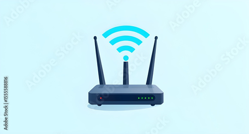 WiFi modem, Internet modem, Wireless router, Modem icon, Modem with antennas, WiFi router, Network modem, Home WiFi device, Modem vector, Modem illustration, Internet device, Wireless modem, Modem wit