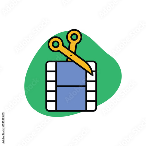 Film Editing Icon vector stock illustration
