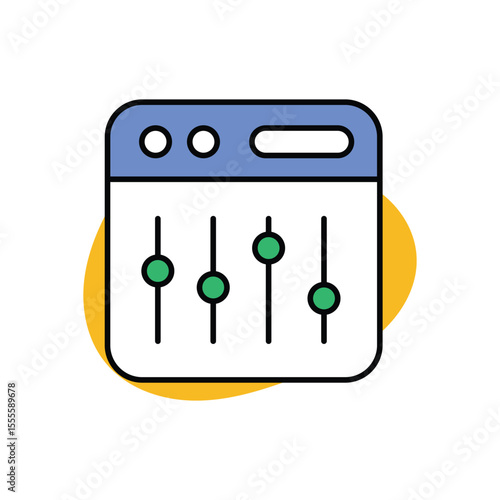 Sound Mixer Icon vector stock illustration