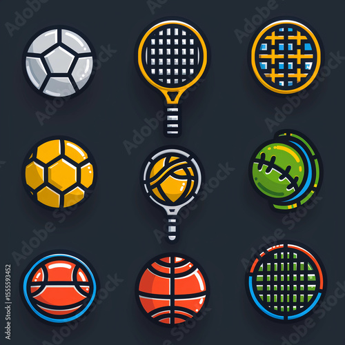 sports icons set