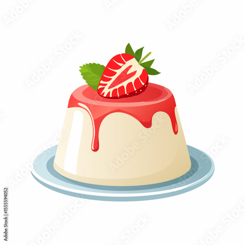 Creamy Panna Cotta with Strawberry Glaze A Delicious Italian Dessert