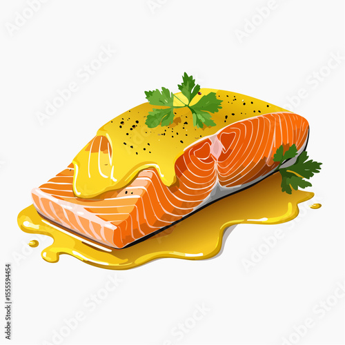 Delicious Baked Salmon Fillet with Lemon Butter Sauce Recipe