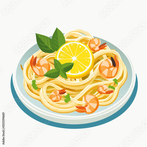 Delicious Shrimp Scampi Pasta A Simple Italian Recipe Illustration