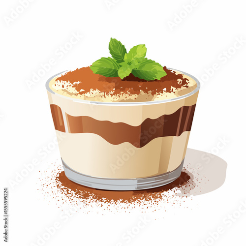 Decadent Tiramisu Dessert Layers of Coffee, Cream, and Cocoa