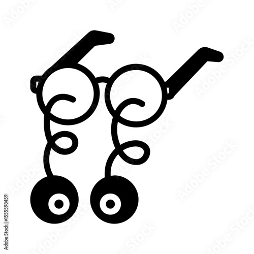 Vector solid black icon for Masquerade eyeball