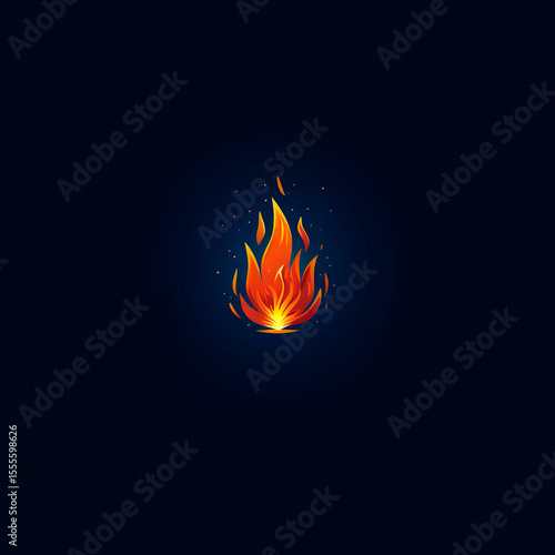 fire flames on black background