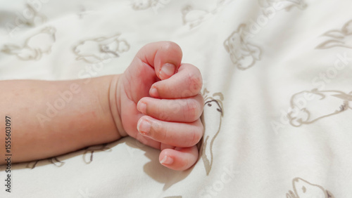 newborn baby hand