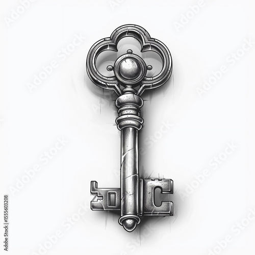 key isolated on white background