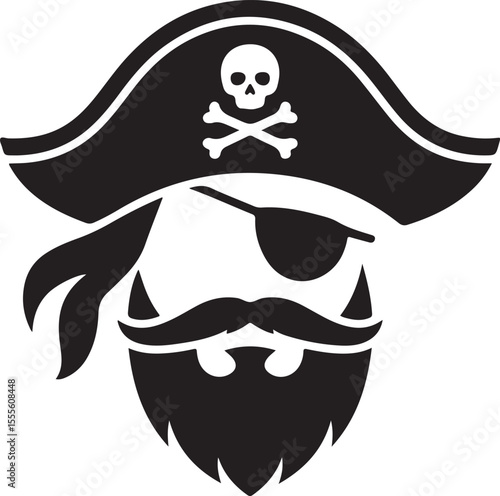 Pirate Vector Illustration Buccaneer Corsair Seafarer Swashbuckler Icon