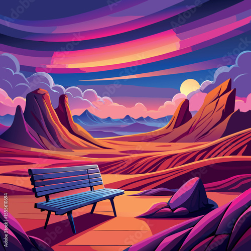 Detailed vector close up of barren arid landscape with cracked earth
