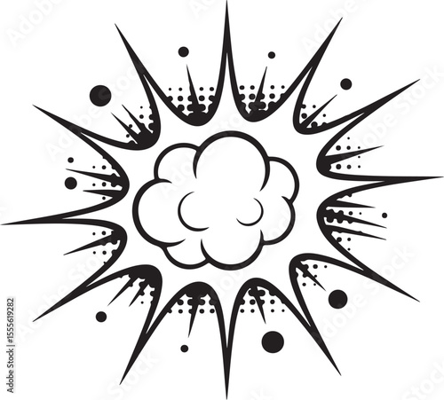 Comic Explosion Silhouette