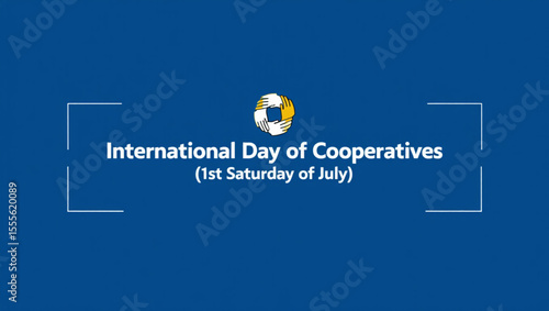 International day of cooperatives poster vector illustration and international day of cooperatives logo design