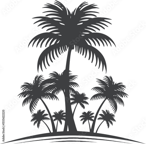 Silhouette Plum Tree Vector Design – Elegant