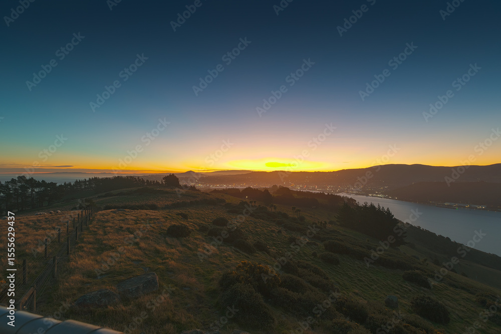 Sunset Over Dunedin, New Zealand Sunset Over Dunedin, New Zealand
