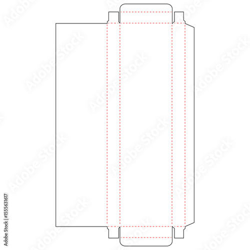 Foto Pencil box packaging die cut template design