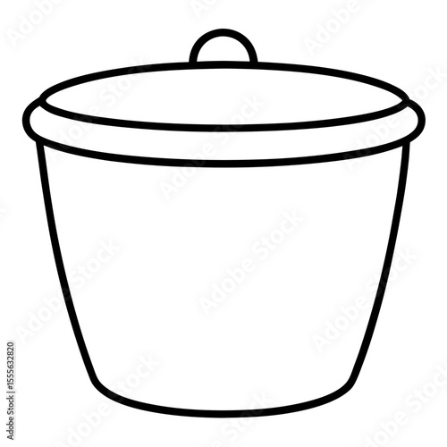 pot on white background