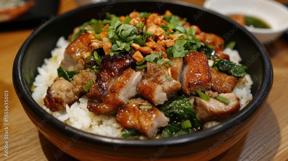 Fototapeta premium Delicious Roasted Duck Rice Bowl