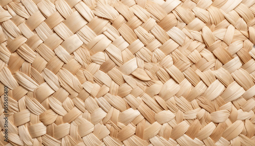 Natural Raffia Woven Texture Background