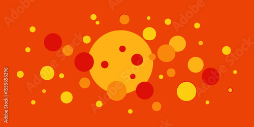 Abstract Orange and Yellow Circle Burst Design Vibrant Energy and Dynamic Movement