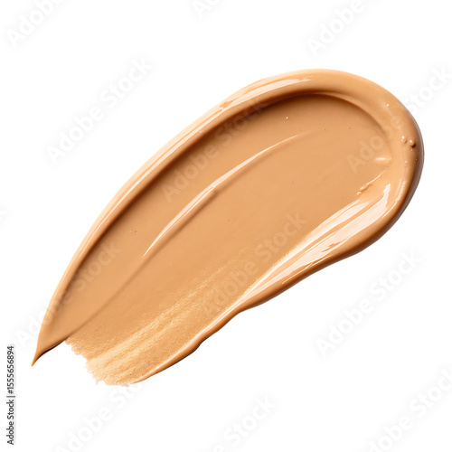 A swatch of beige liquid makeup foundation showing its smooth texture isolated on a transparent background png