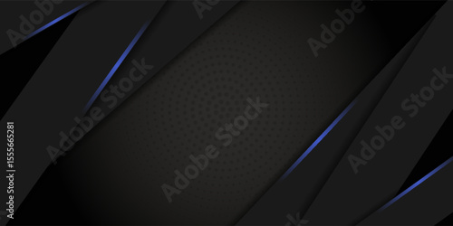 Modern abstract of metal plates with blue neon lights. vector modern