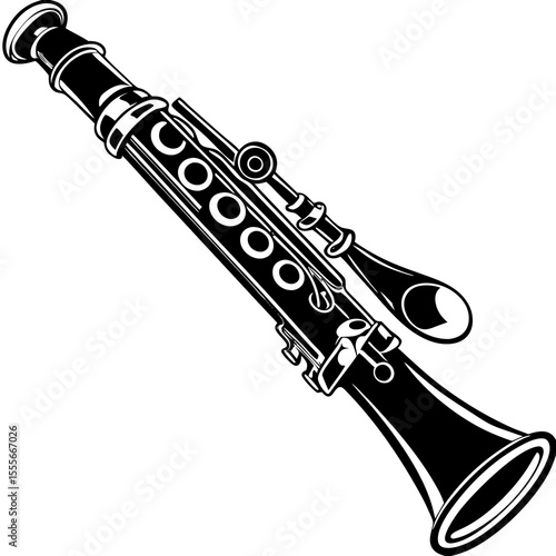 trumpet isolated on white background