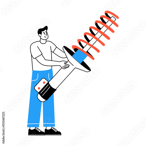 A hand drawn style illustration of bushing
