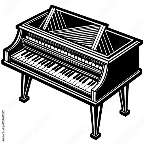 piano keys vector illustration