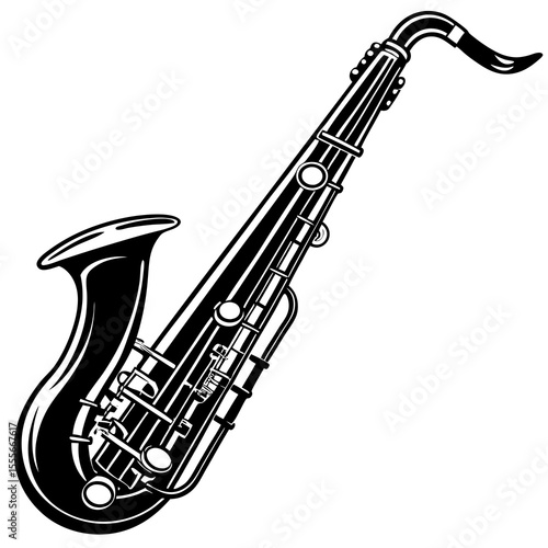 saxophone isolated on white background
