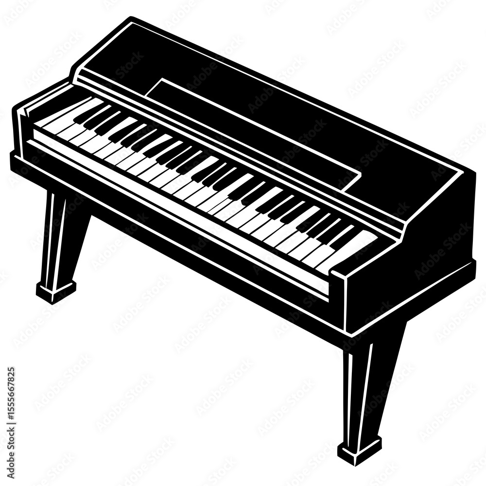 piano keys isolated on white piano keys isolated on white