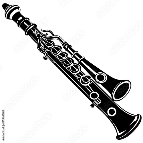 flute isolated on white background