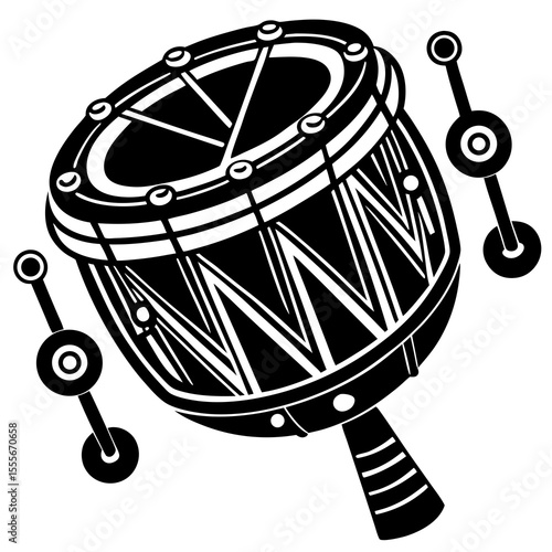 drum, music, percussion, instrument, musical, djembe, sound, wood, traditional, bongo, beat, object, drums, leather, isolated, culture, art, illustration, rhythm, decoration, vector, timpani, ethnic