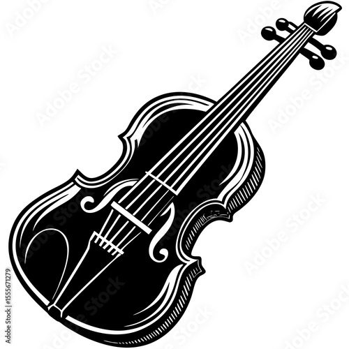 violin isolated on white
